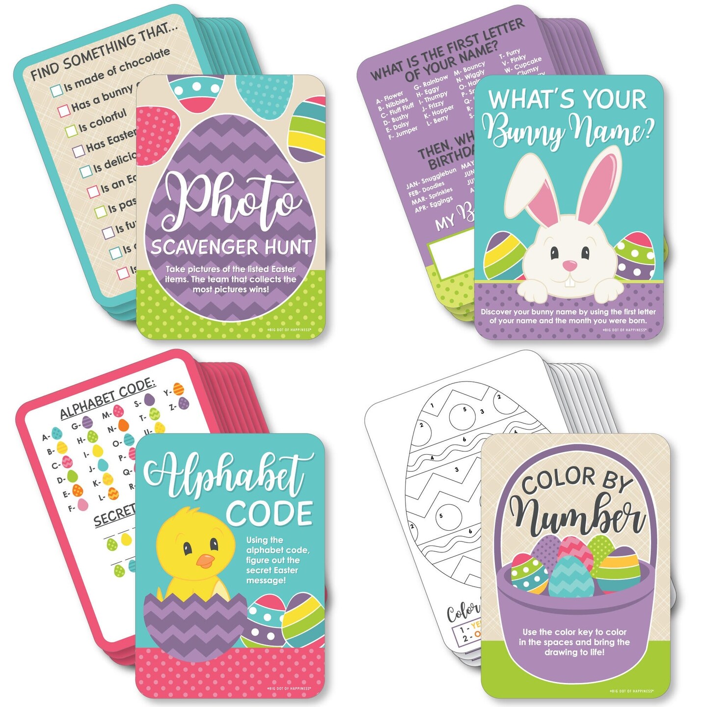 Big Dot of Happiness Hippity Hoppity - 4 Easter Bunny Party Games - 10  Cards Each - Gamerific Bundle | Michaels