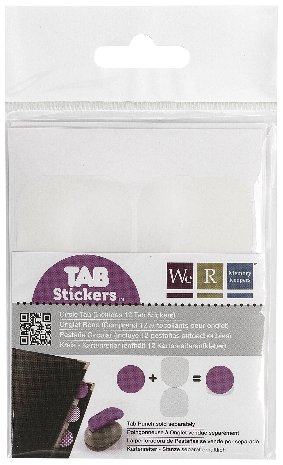 Tab Stickers 12/Pkg-Circle, 1.5&#x22;