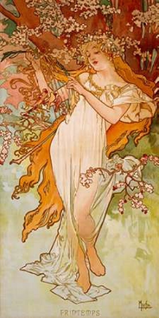 Printemps Poster Print by Alphonse Mucha - Item # VARPDX2AMU1081