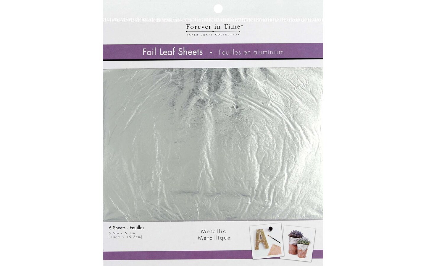 Multicraft Foil Leaf 6pc Metallic Silver