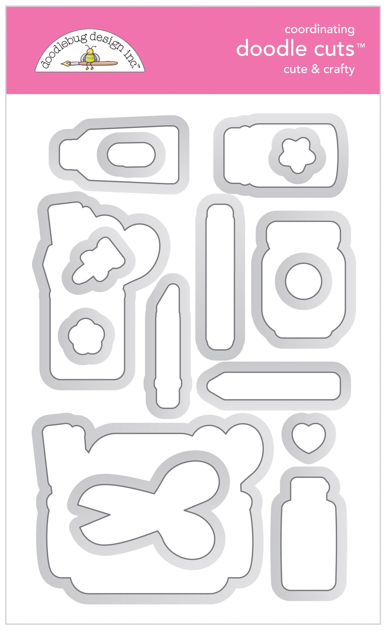 Doodlebug Doodle Cuts Dies-Cute &#x26; Crafty