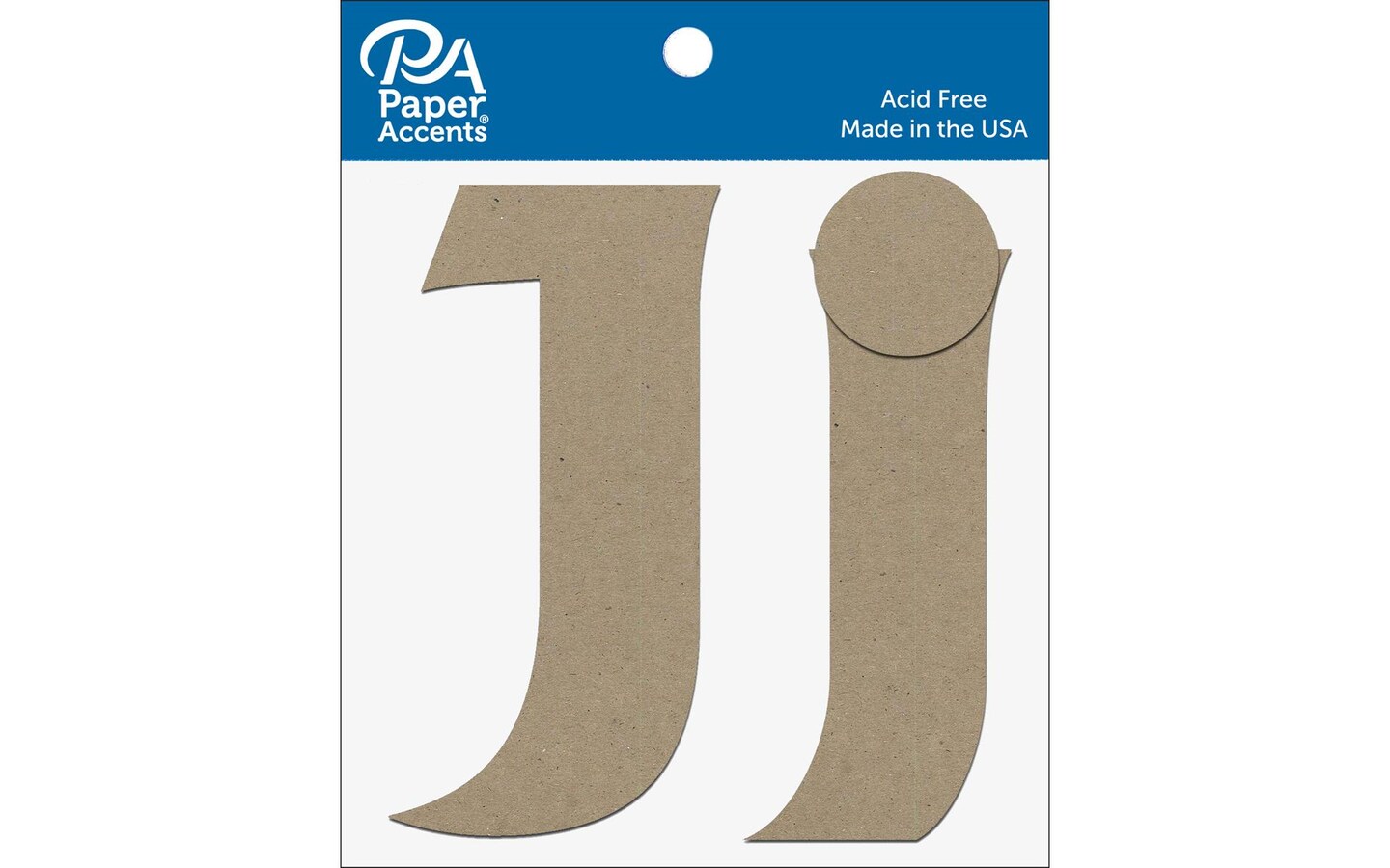 Chipboard Letter 4&#x22; Jj 2pc Natural