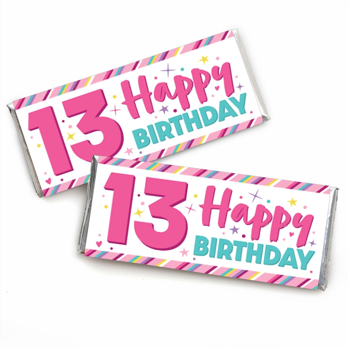 Big Dot of Happiness Girl 13th Birthday - Candy Bar Wrapper Official ...