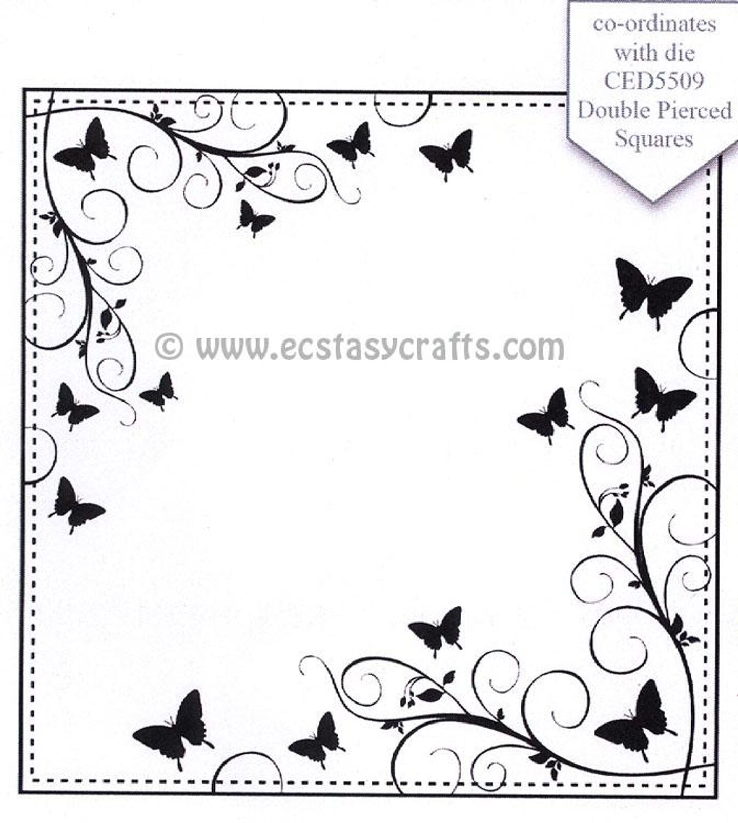 Creative Expressions Butterfly Elegance Large Stitched Square Frame Michaels