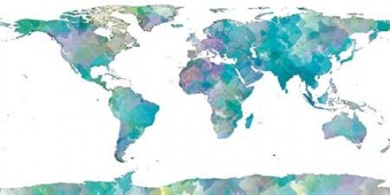 World Map Watercolor Poster Print by  Sundance Studio - Item # VARPDX9387
