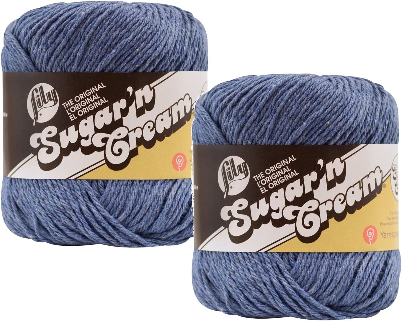 (Pack of 2) Lily Sugar&#x27;n Cream Yarn - Solids Super Size-Blue Jeans