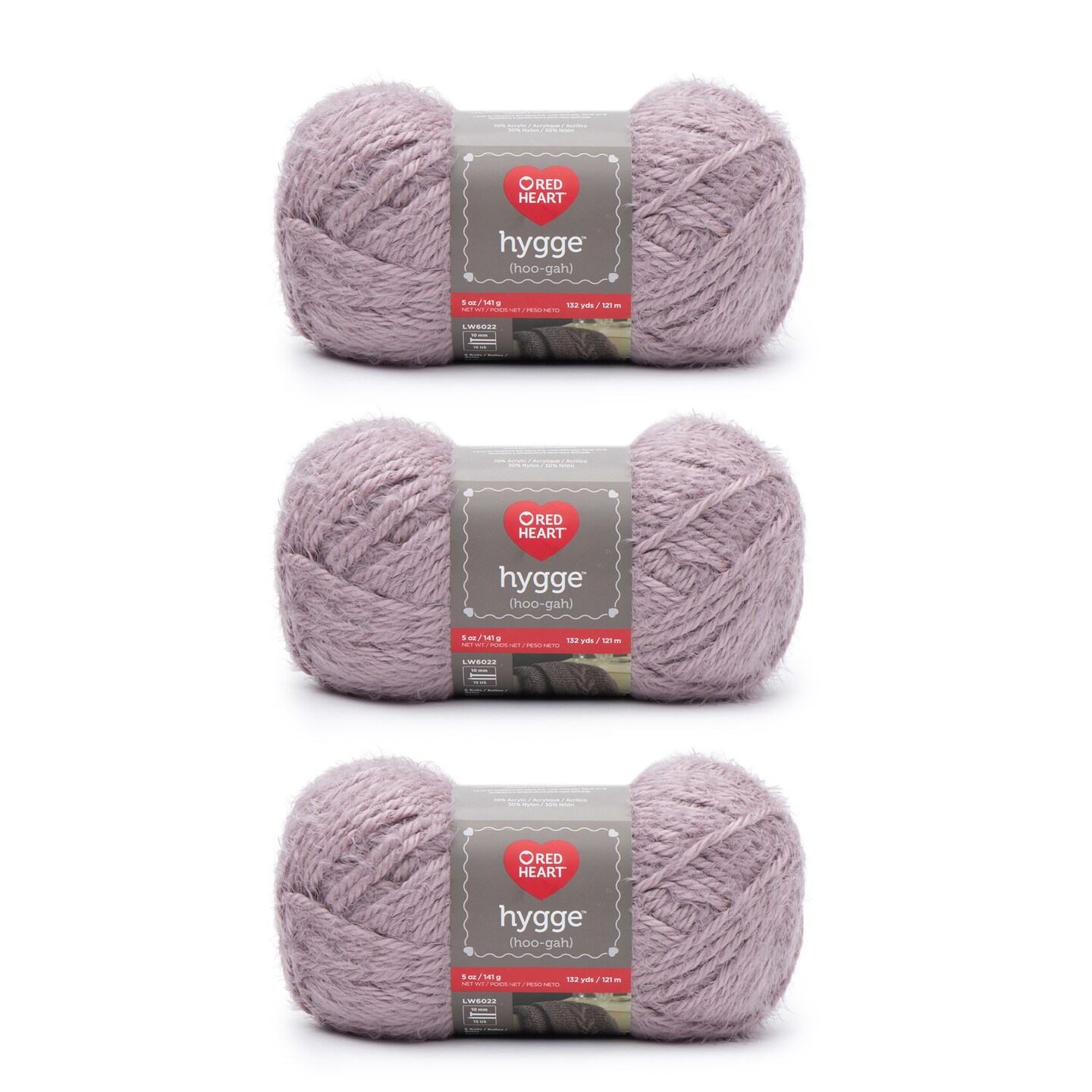 Krympe hurtig undgå Red Heart Hygge Lavender Yarn - 3 Pack of 141g/5oz - Acrylic Nylon Blend -  5 Bulky - 132 Yards - Knitting/Crochet | Michaels