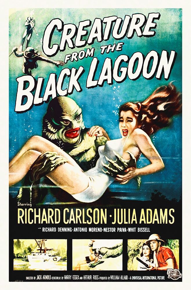 Creature From The Black Lagoon Poster Print by Hollywood Photo Archive ...