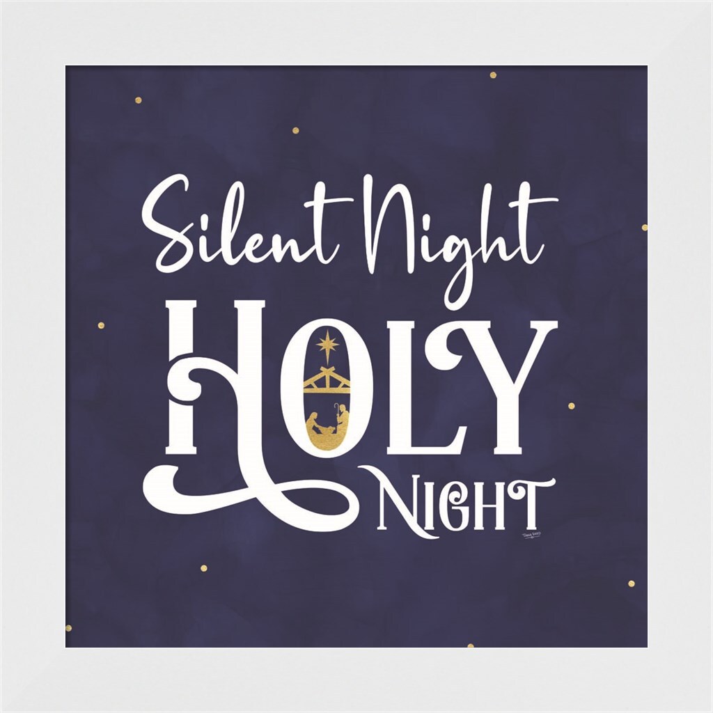 O Holy Night I on Blue by Tara Reed 14&#x22; x 14&#x22; Framed Wall Art