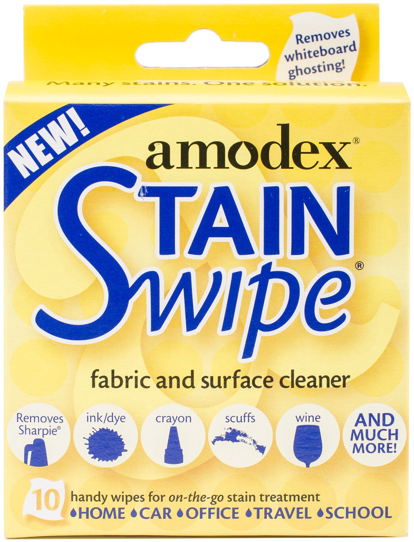 Amodex Stain Swipe Surface Cleaner Towelettes 10/Pkg-