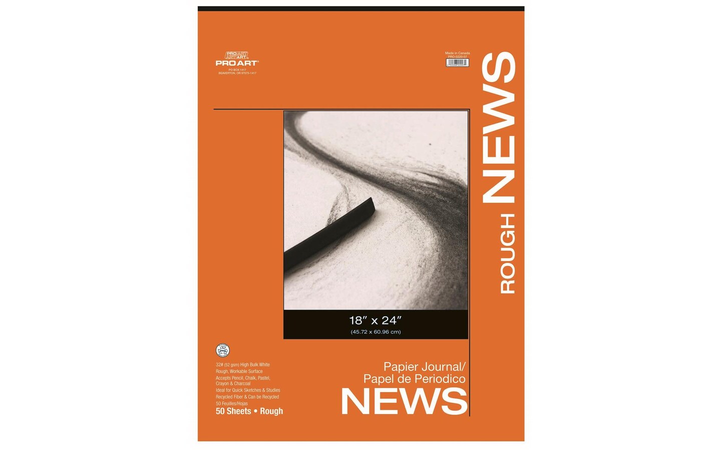 PRO ART 18Inch by 24Inch Rough Newsprint Paper Pad, 50 Sheets Michaels