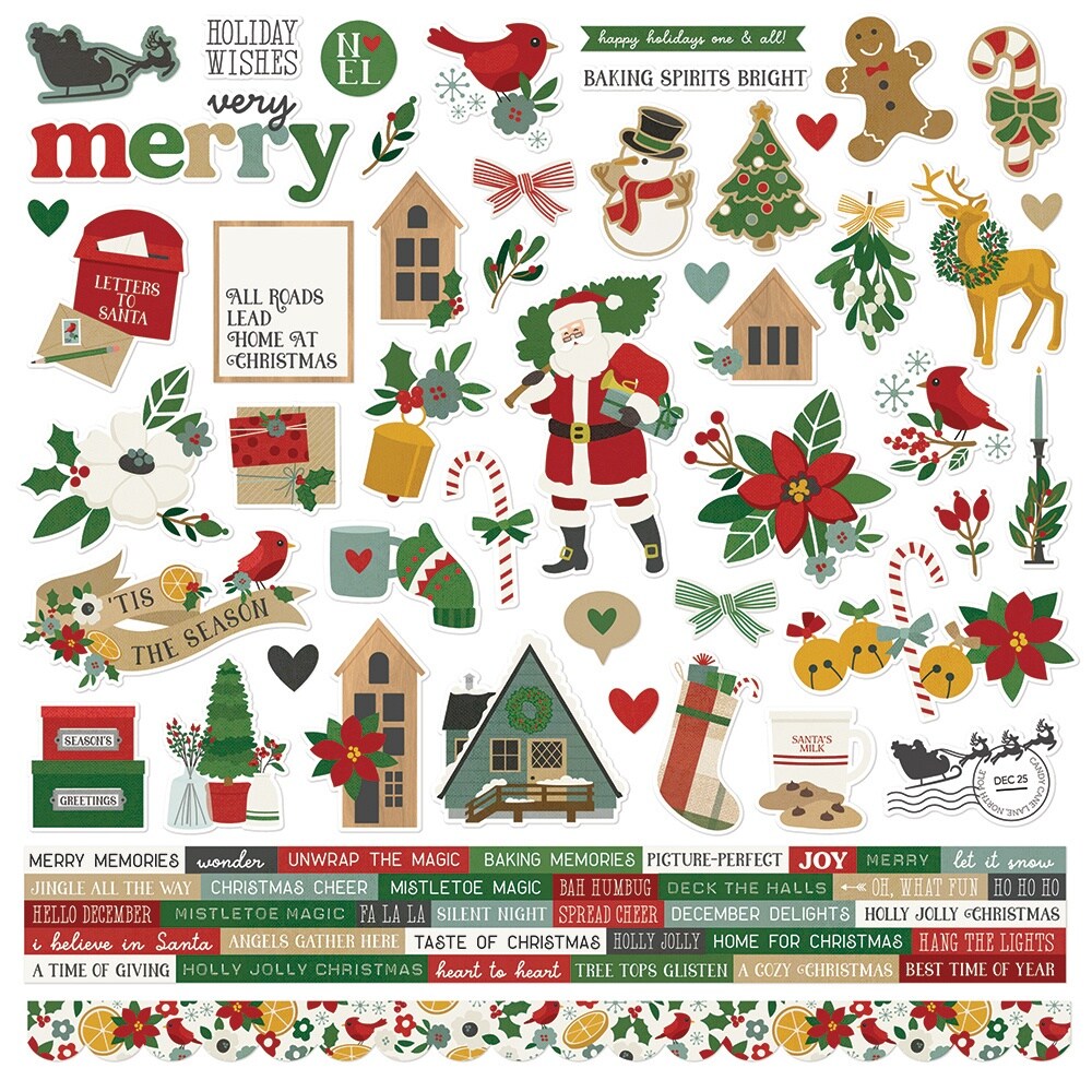 Hearth &amp; Holiday Cardstock Stickers 12"X12"-Combo | Michaels