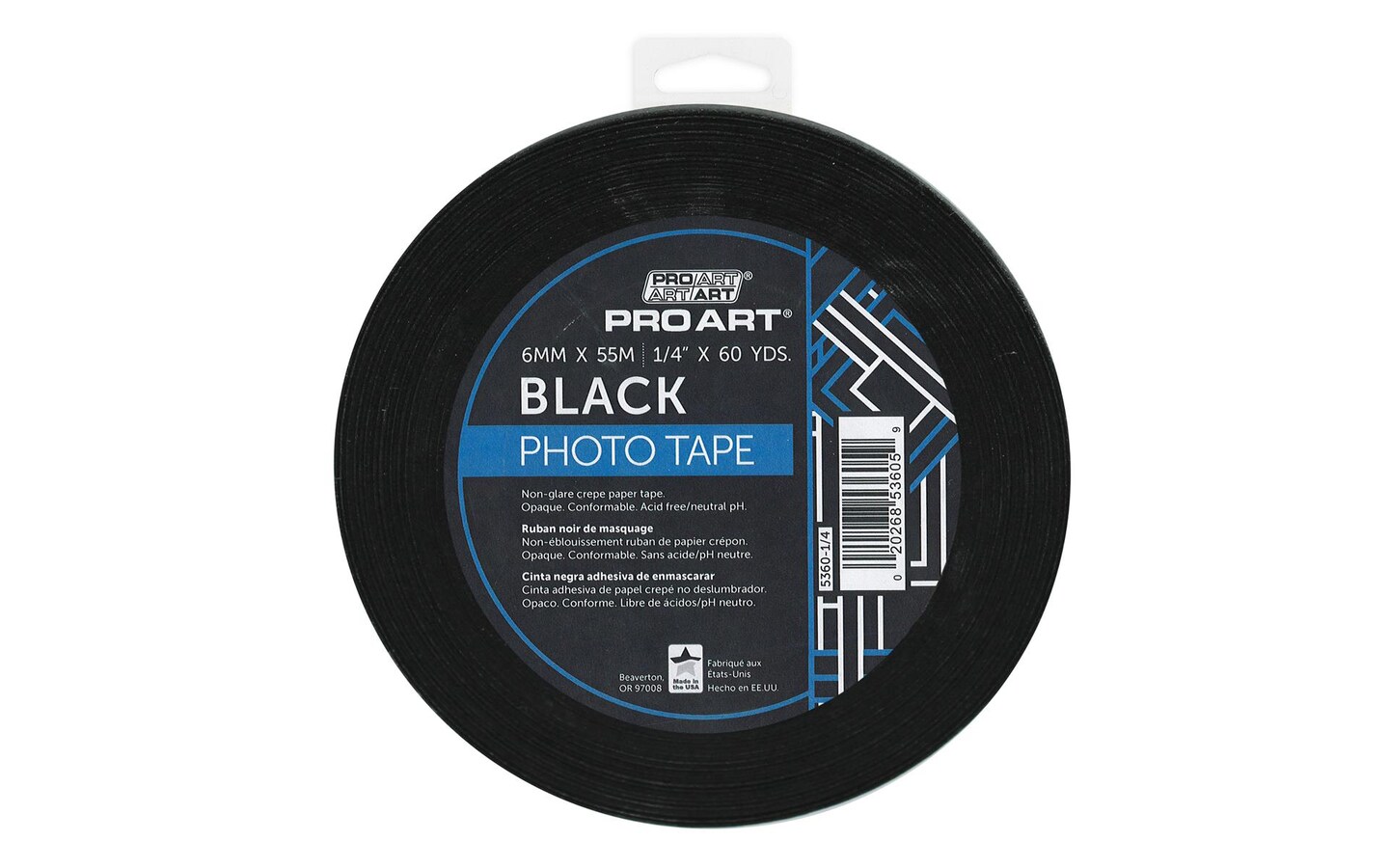 Pro Art Photo Tape 1/4&#x22;x60yd Black