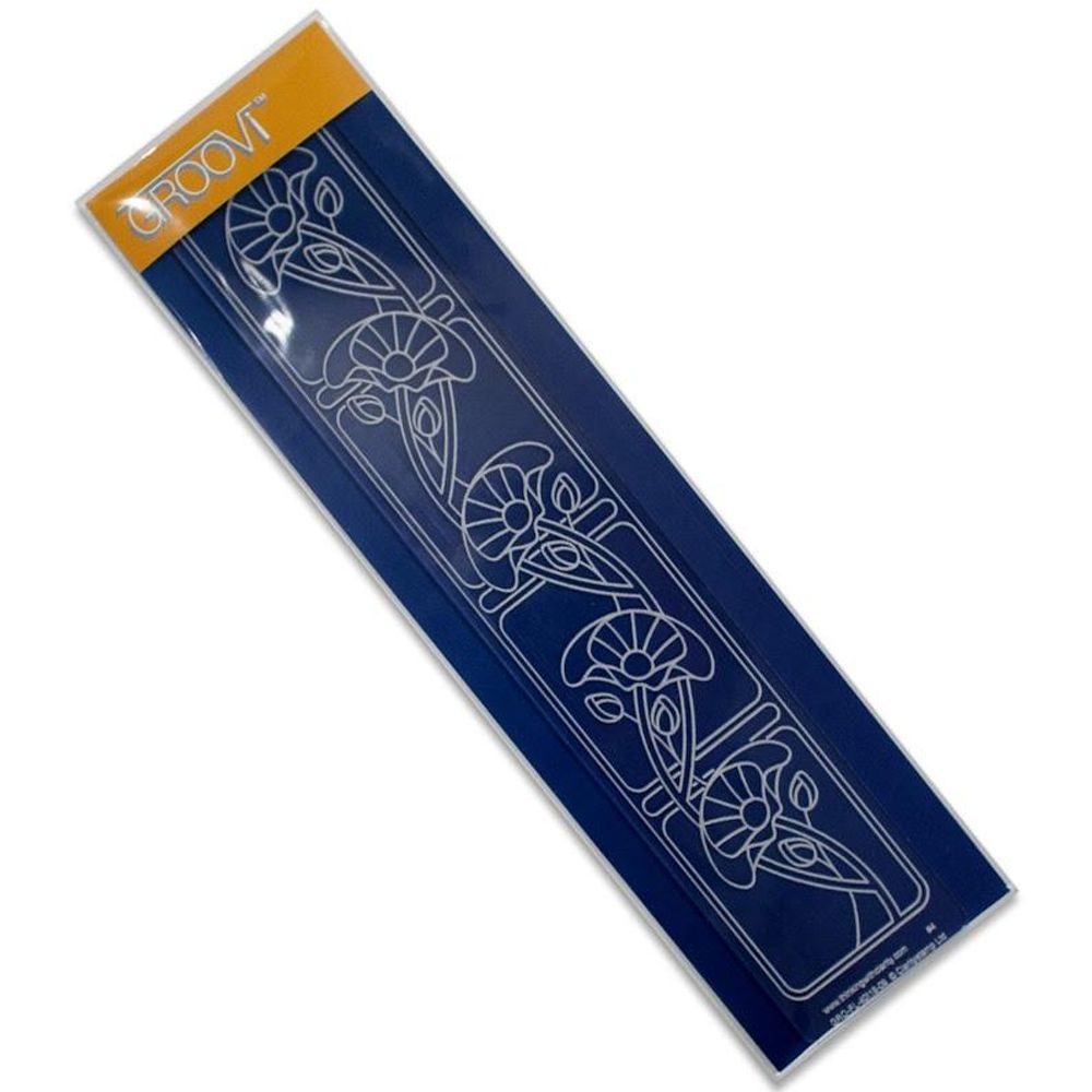Groovi  Poppies Art Nouveau Border Plate