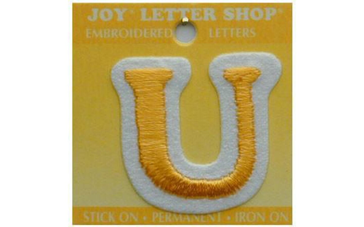 Joy Applique Letter Iron On Cooper 1.5" Gold U Michaels