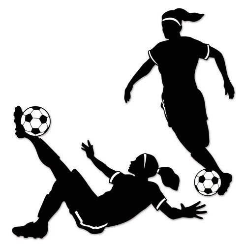 Girl Soccer Silhouettes