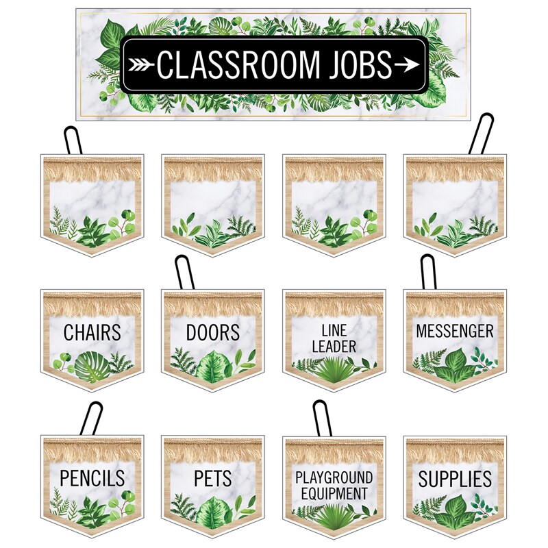 Simply Boho Classroom Jobs Mini Bulletin Board Set
