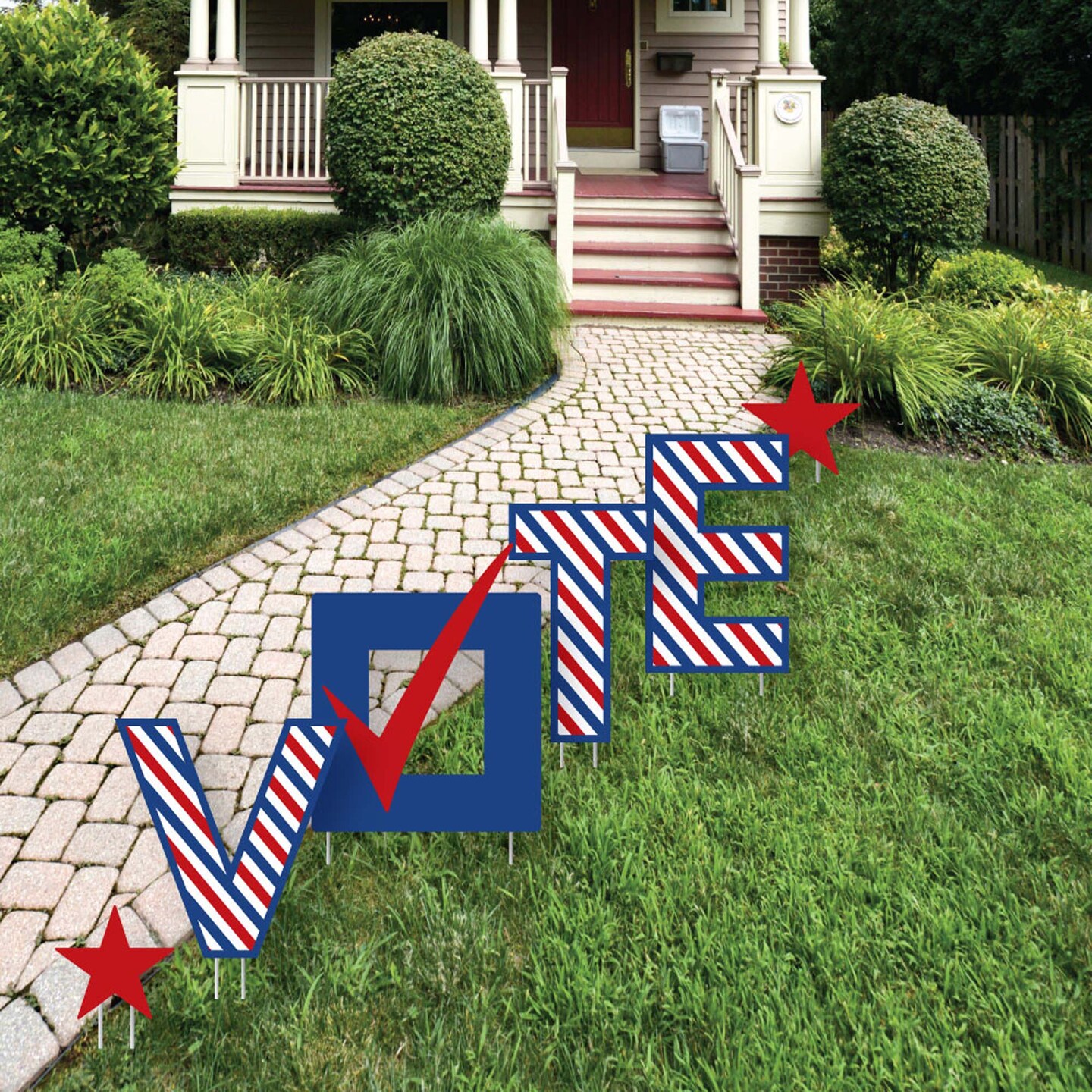 Big Dot of Happiness Big Dot of Happiness Vote Here - Yard Sign Outdoor Lawn Decorations - Political Election Day Yard Signs - Vote