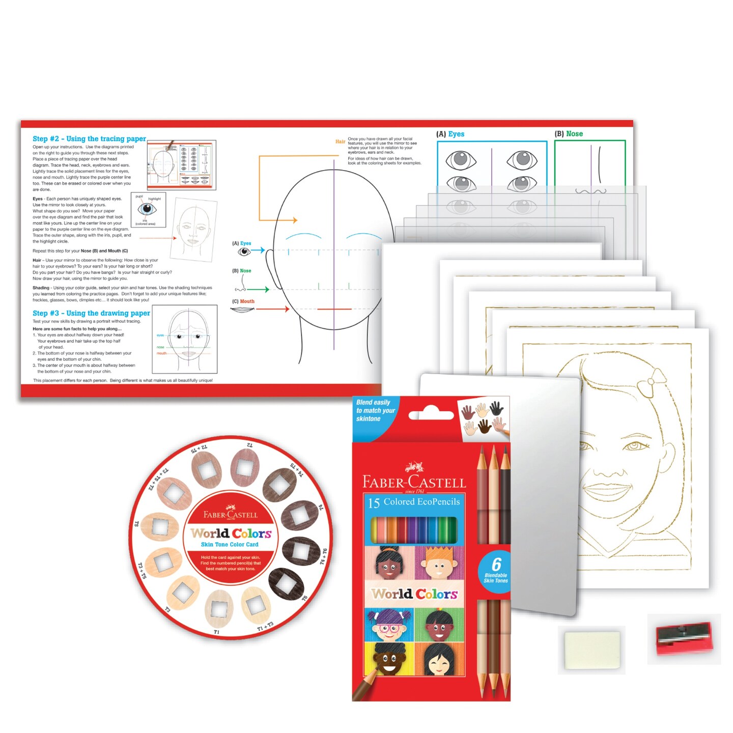 A drawing kit for children to develop creativity and a unique