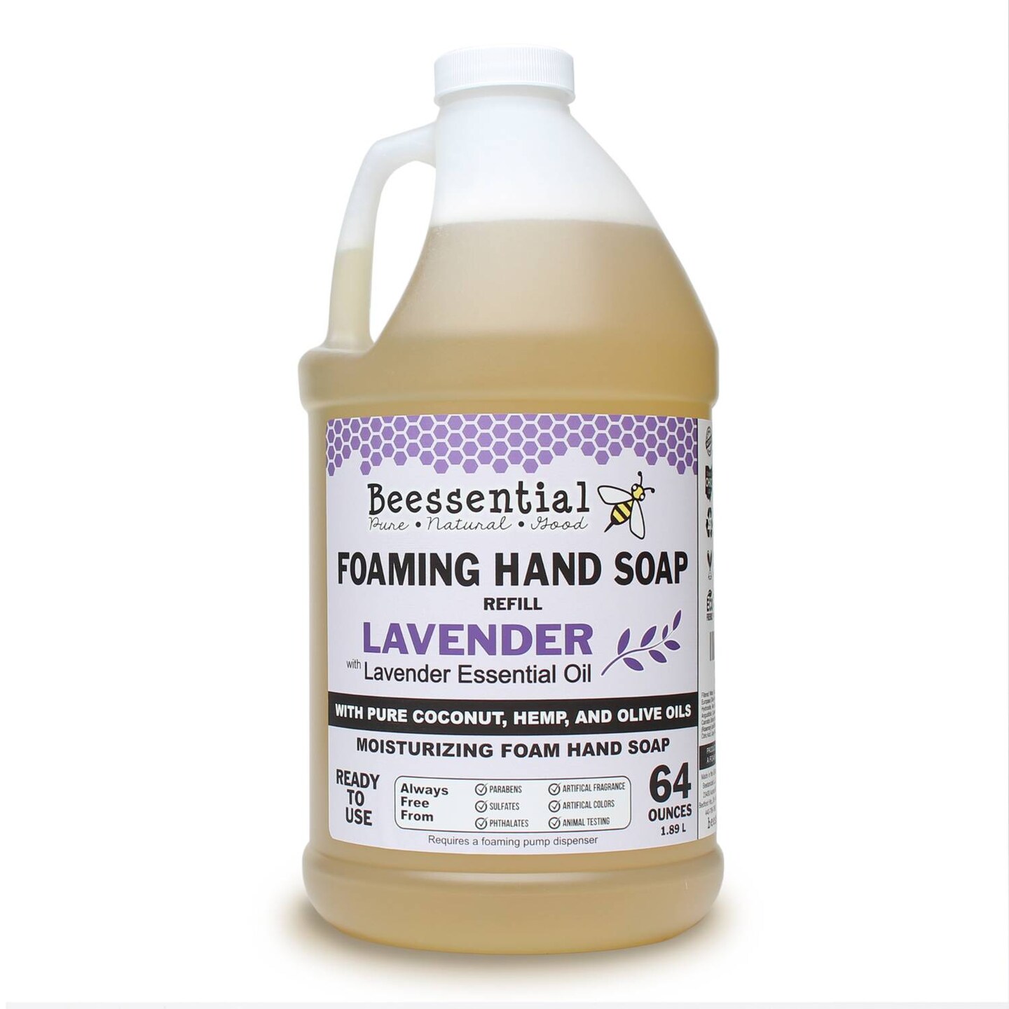 Beessential Foaming Hand Soap Refill Lavender 64 Fluid Ounce