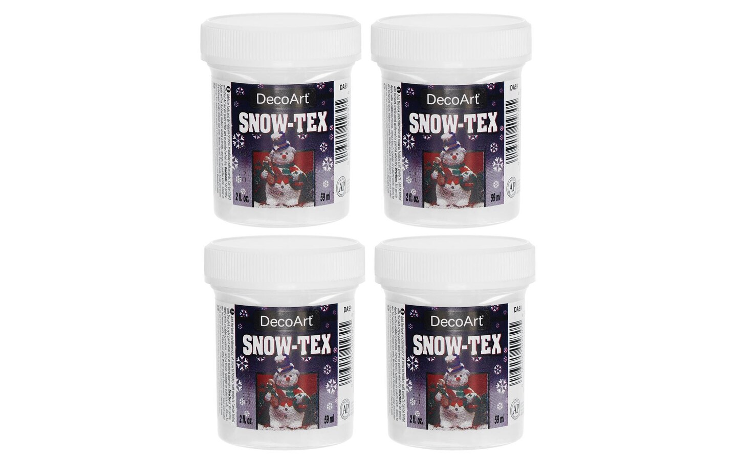 Decoart Snow-Tex Hard Jar 2oz 4pc