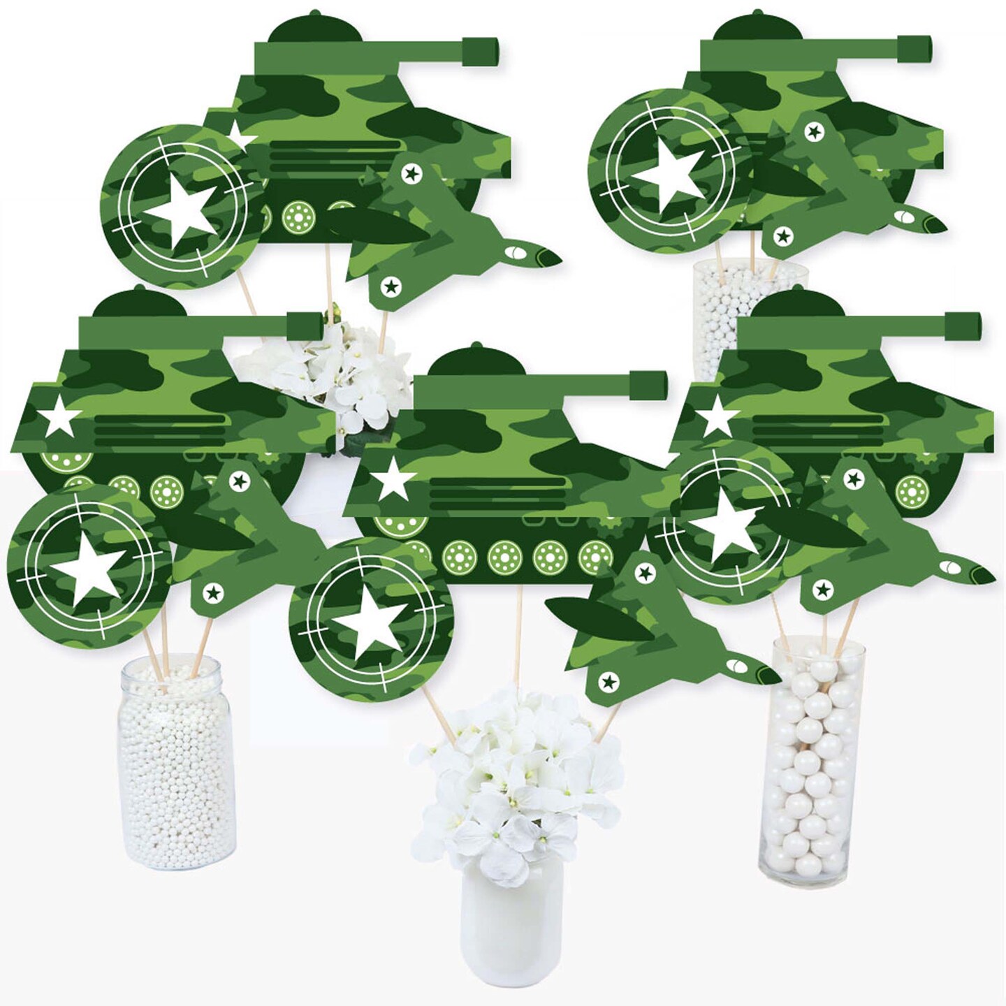 Big Dot of Happiness Camo Hero Army Military Camouflage Party