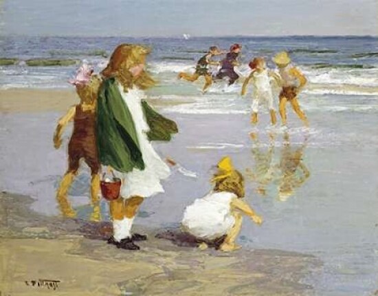 Play In The Surf Poster Print by  Edward Henry Potthast - Item # VARPDX268395