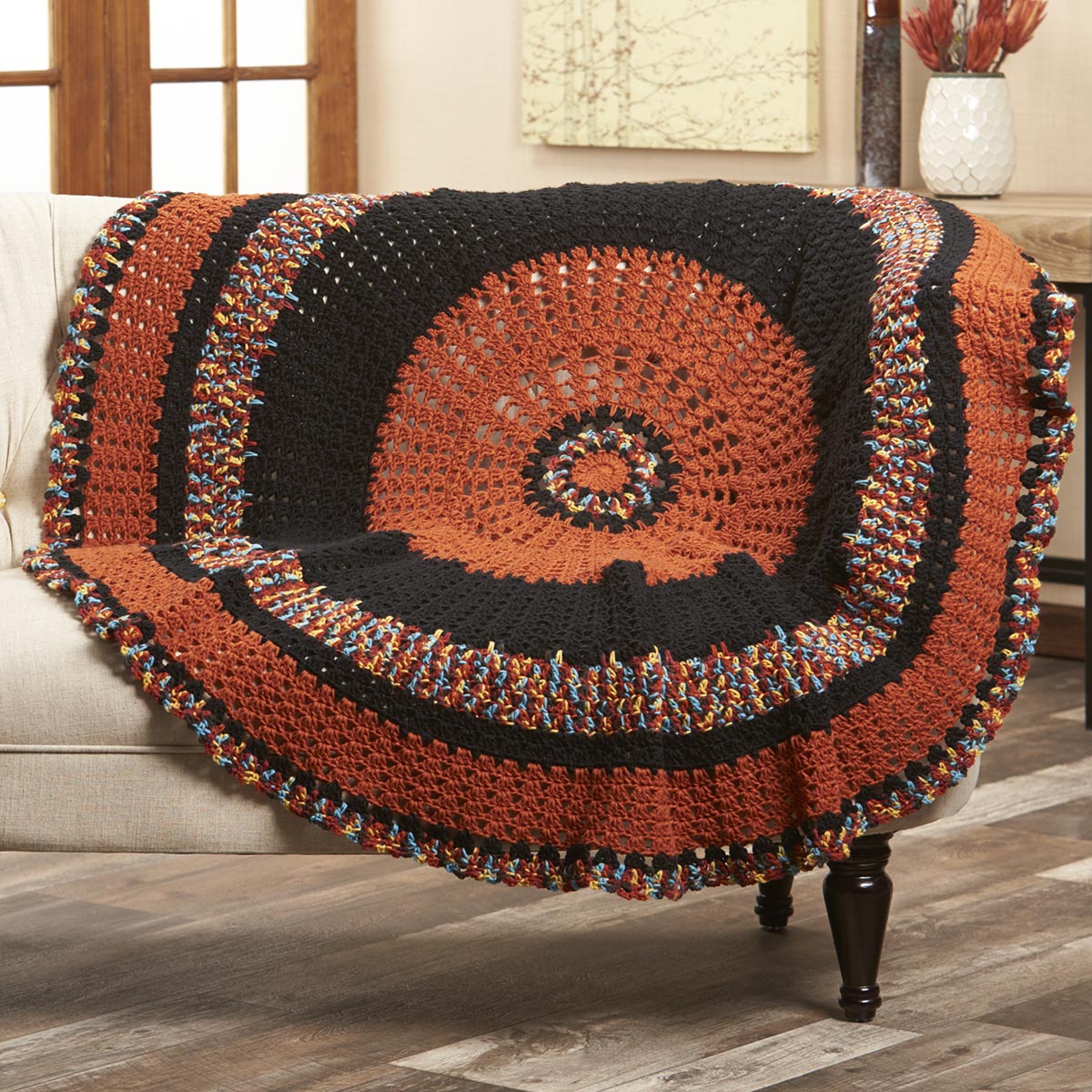 Herrschners Mahogany Blanket Crochet Kit Michaels