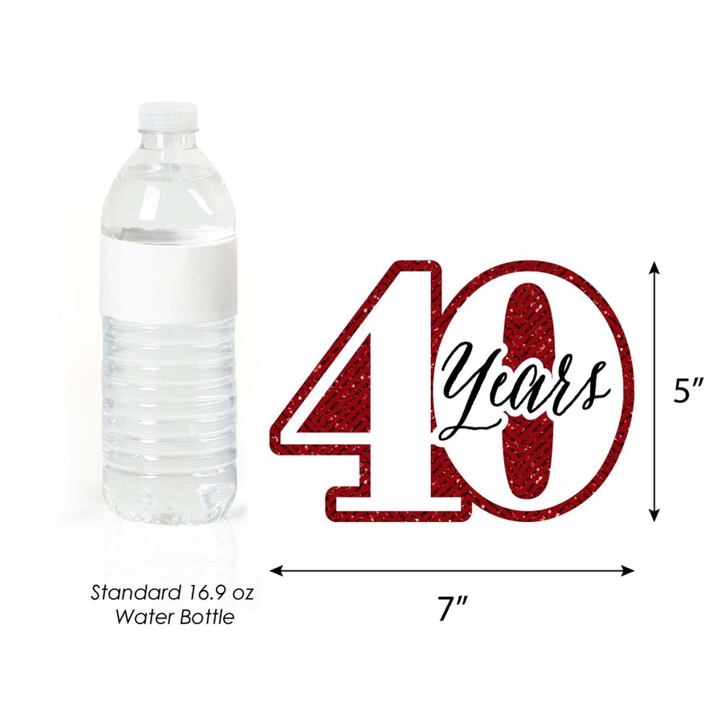 Big Dot of Happiness We Still Do - 40th Wedding Anniversary - Decorations DIY Anniversary Party Essentials - Set of 20