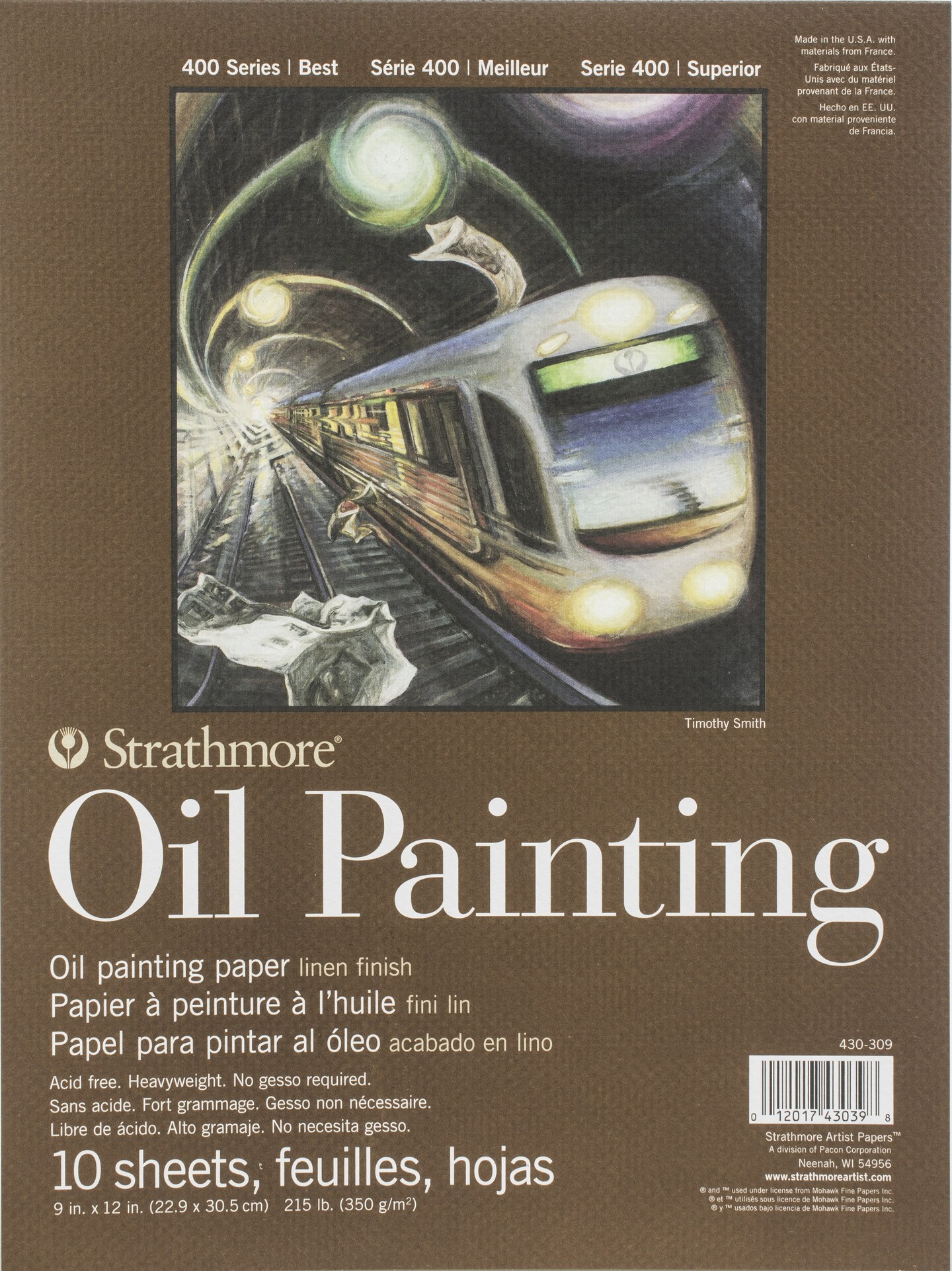 Strathmore 400 Series Oil Painting Pad 9&#x22;X12&#x22;-10 Sheets