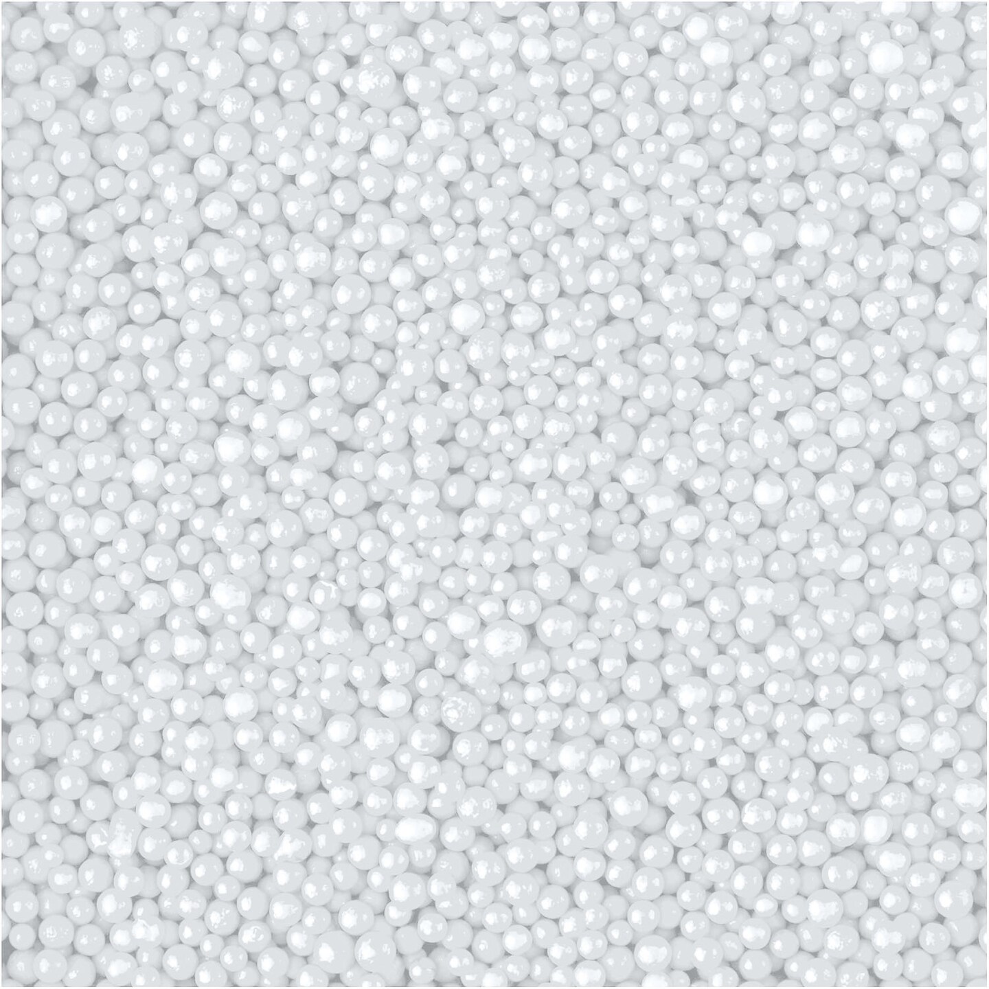 Ac Food Crafting Bulk Pearlized Nonpariel Sprinkles 25Lbs-White