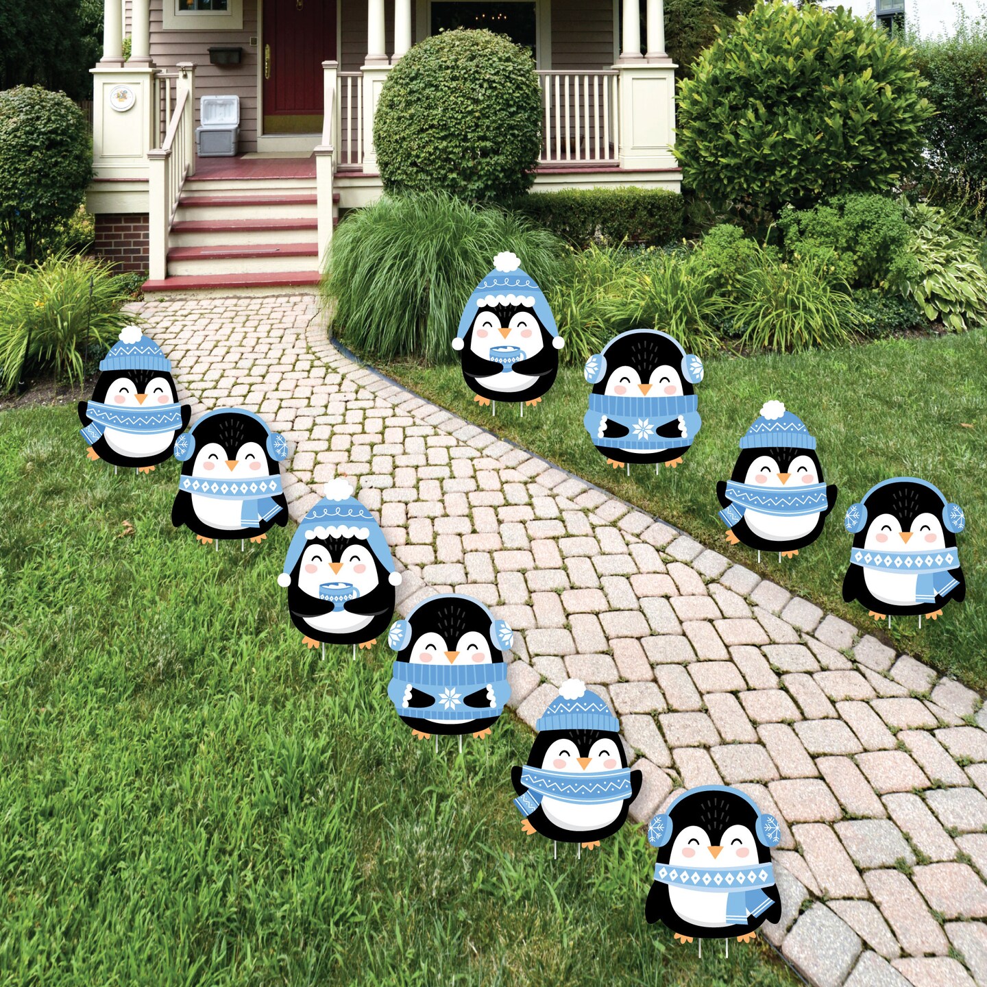 Big Dot of Happiness Winter Penguins - Lawn Decorations - Outdoor ...