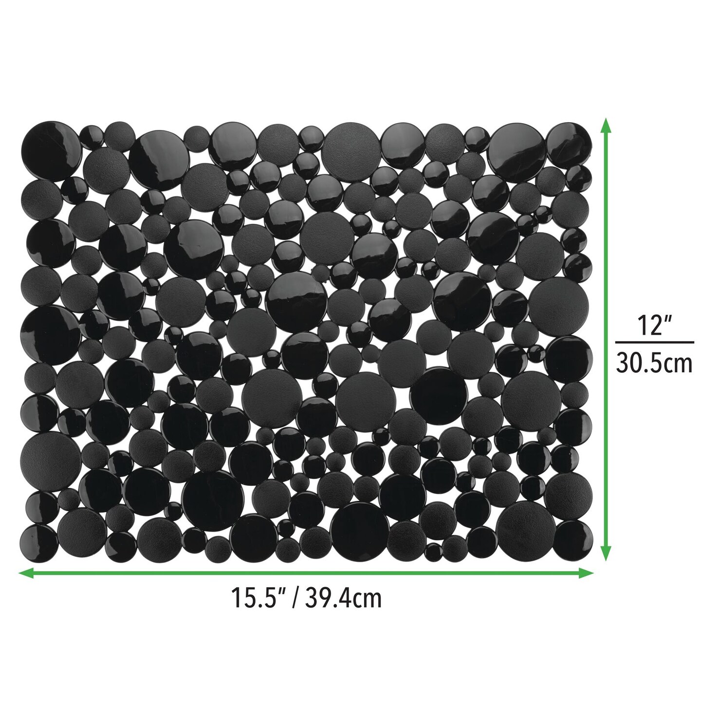 mDesign Plastic Kitchen Sink Protector Set, Bubble Design, Set of 3
