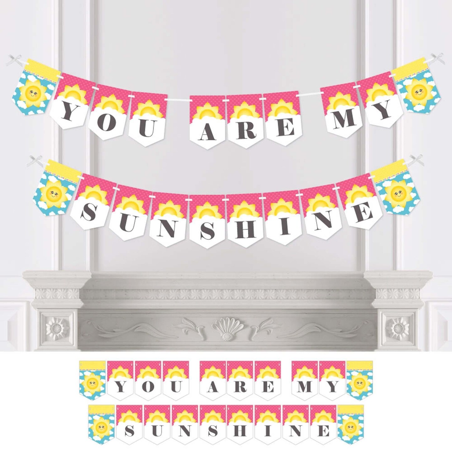Big Dot of Happiness You are My Sunshine - Sunshine Themed Party Bunting Banner - Party Decorations