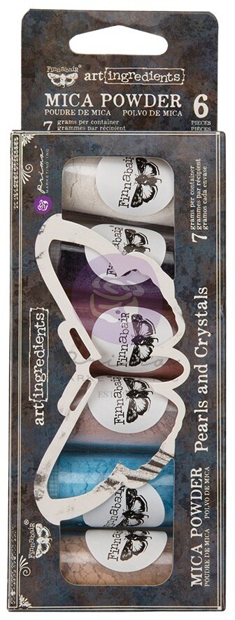 Finnabair Art Ingredients Mica Powder Set 7g 6/Pkg-Pearls &#x26; Crystals