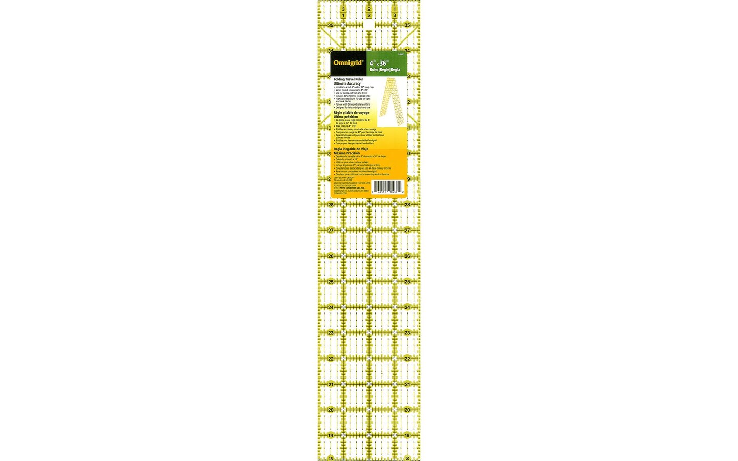 Omnigrid Ruler Folding Travel 4x36&#x22;