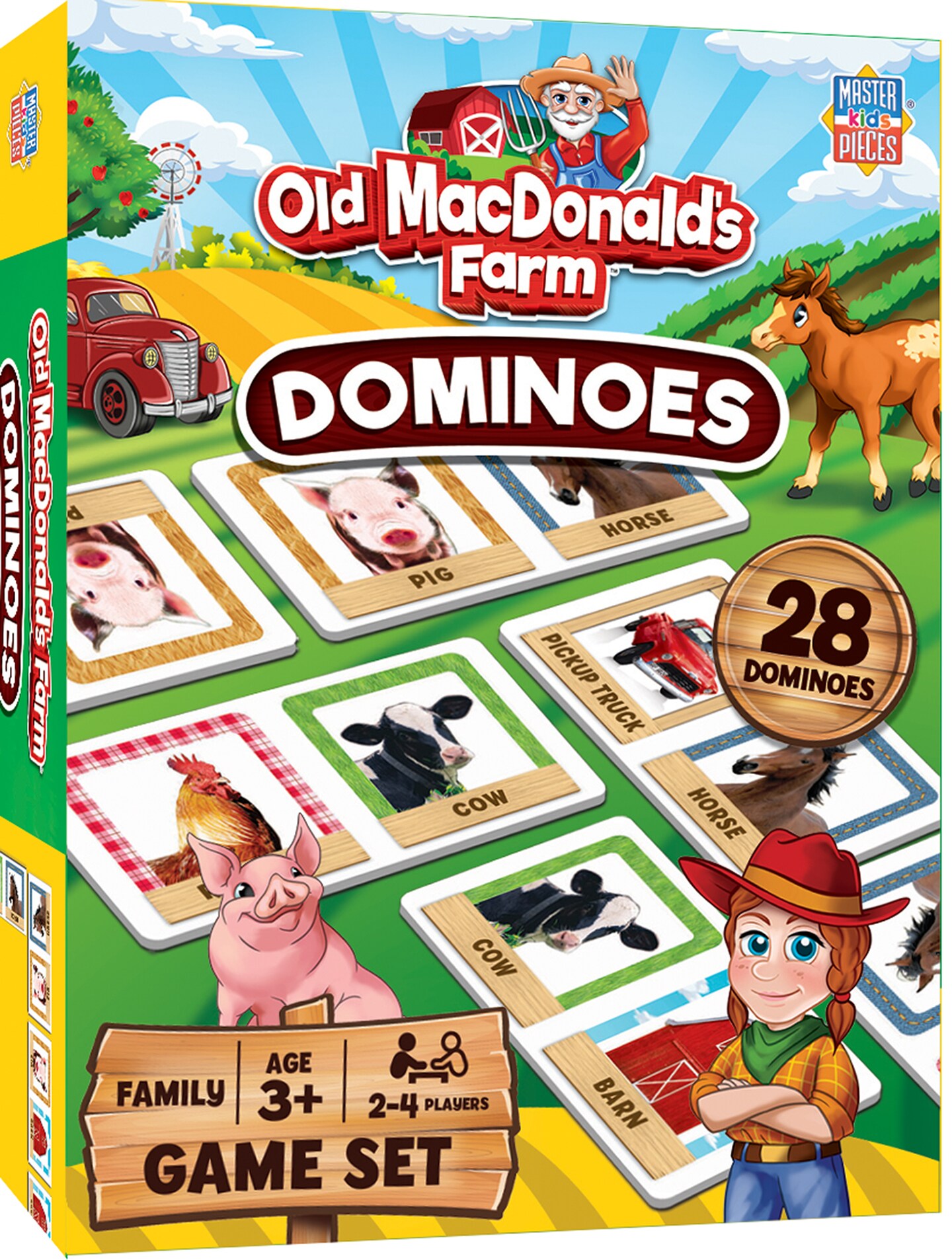 MasterPieces Old MacDonald's Farm 28 Piece Picture Dominoes Game for ...