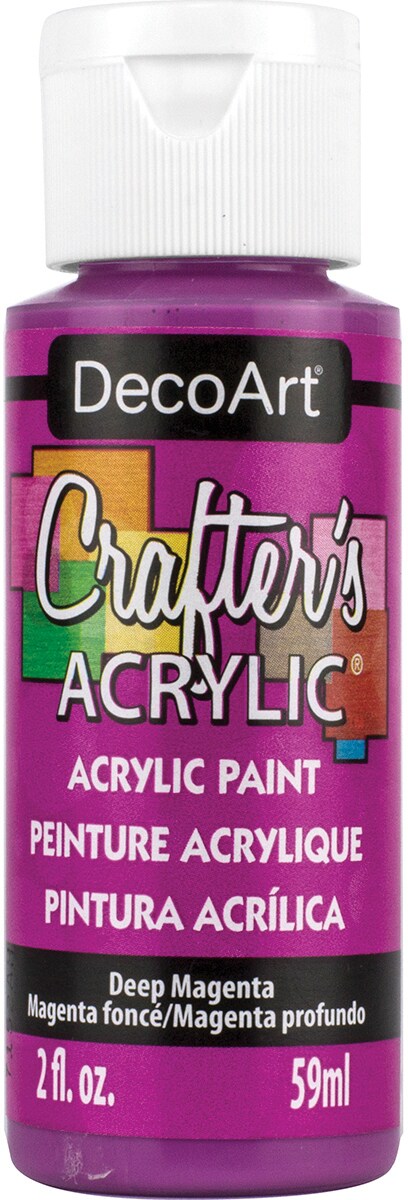 DecoArt Crafter&#x27;s Acrylic All-Purpose Paint 2oz-Deep Magenta