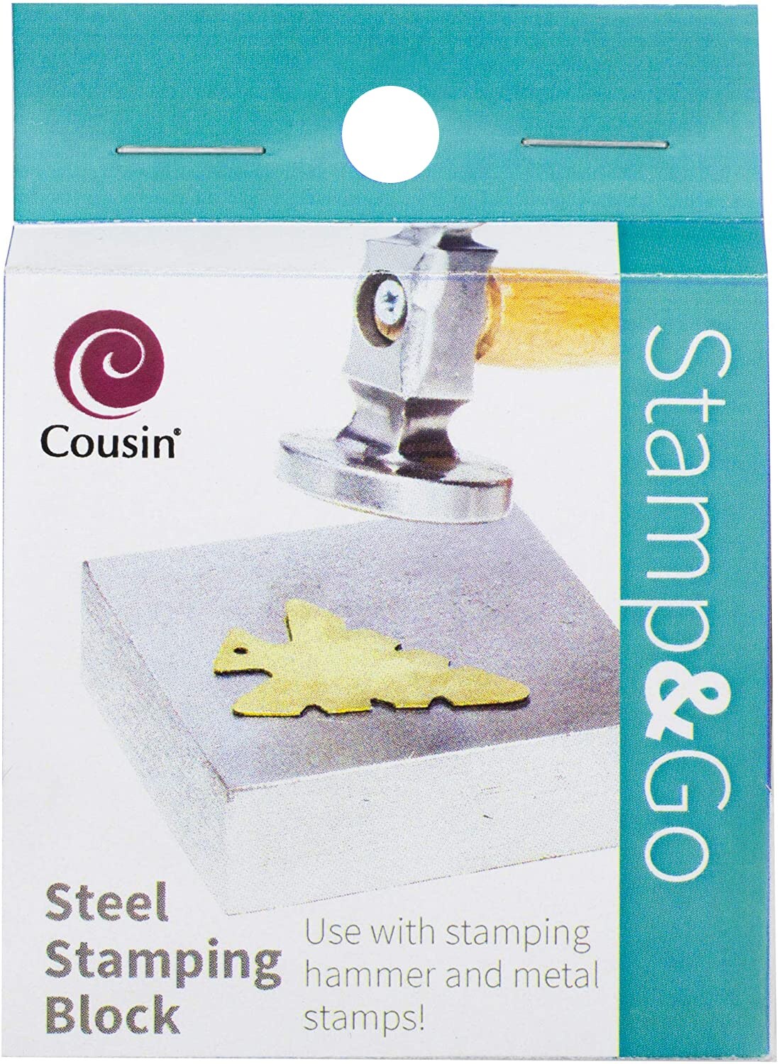 CousinDIY Stamp &#x26; Go Steel Stamping Block-Silver