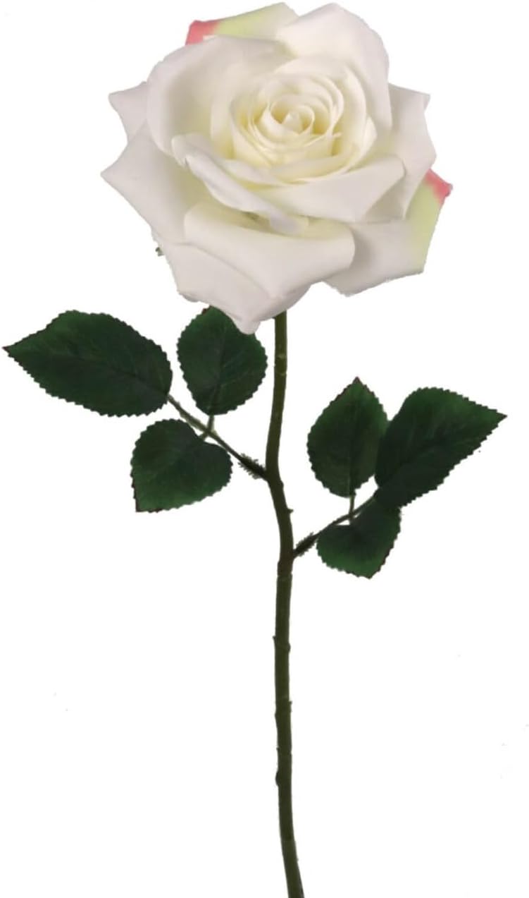 24-Pack: Open Rose Stem with Realistic Silk Foliage by Floral Home&#xAE;