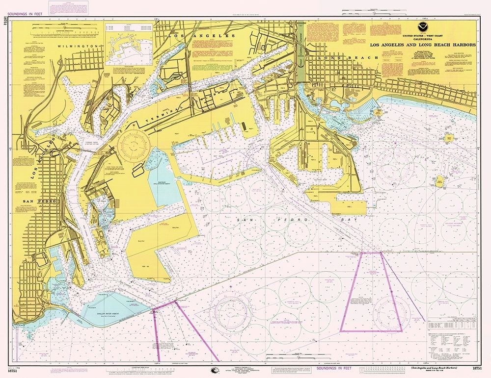 nautical-chart-los-angeles-and-long-beach-harbors-ca-1998-poster