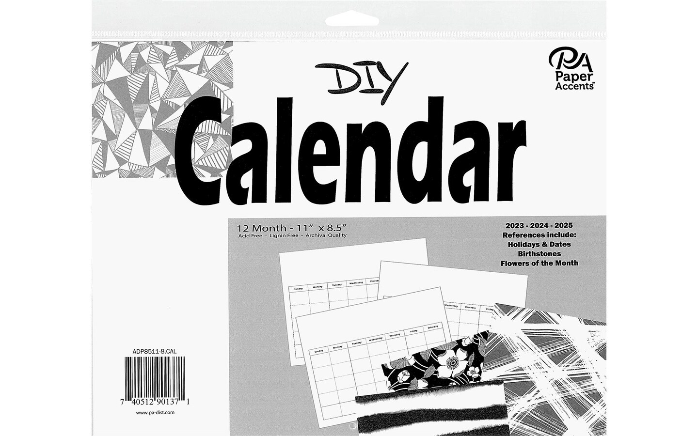 Accent Design Paper Accents Create Your Own Calendar 8.5" x 11", 2023