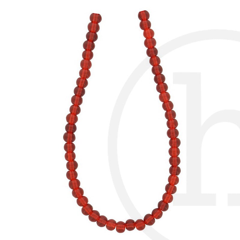 Glass Beads Round Red Michaels