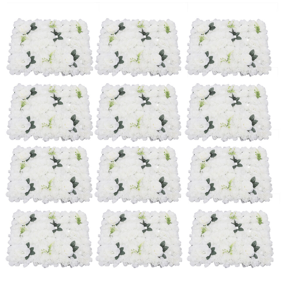 Kitcheniva Elegant Artificial Flower Wall Panel Party Decor 12 Pcs