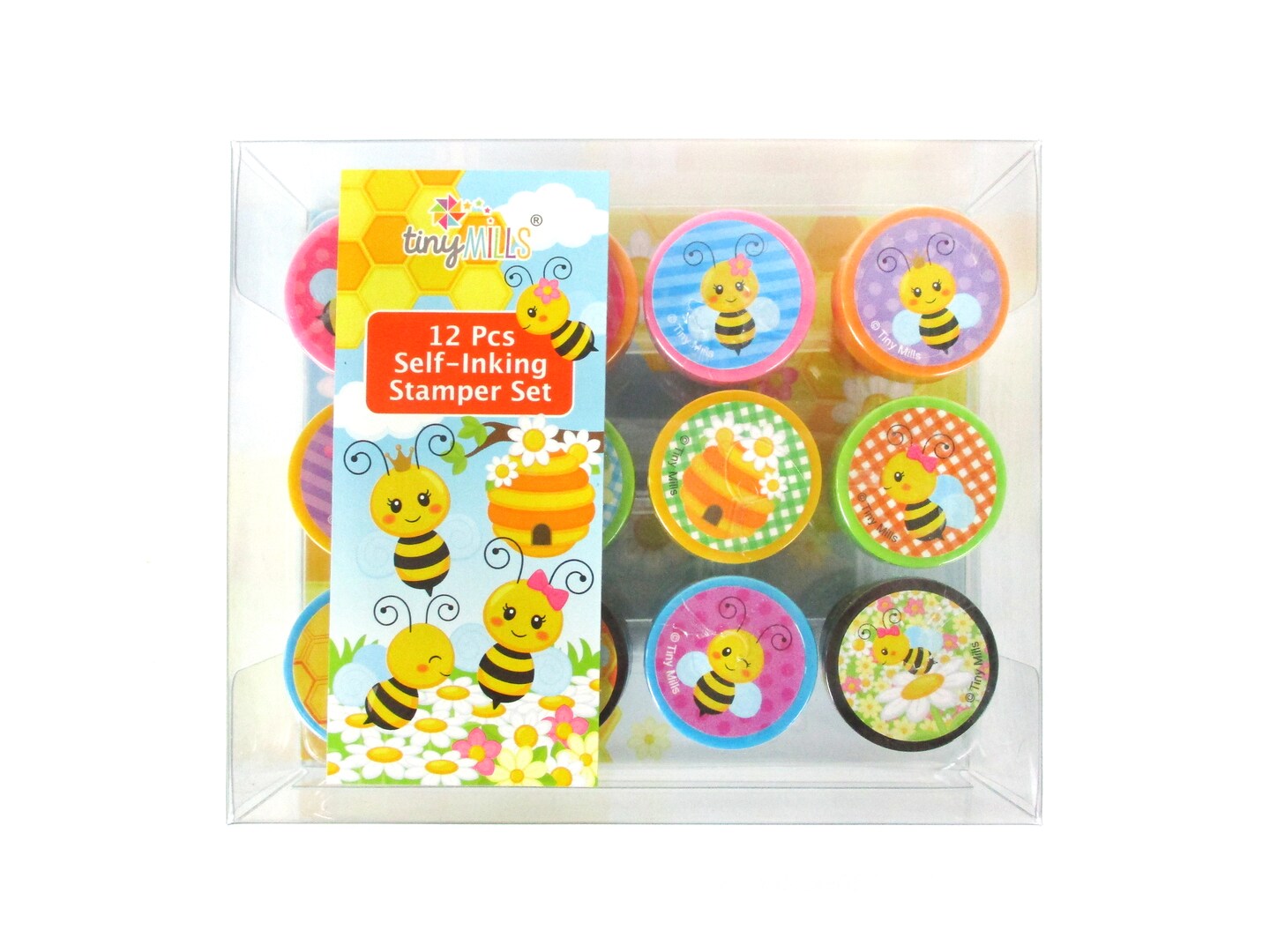 TINYMILLS 12 Pcs Bees Honeybees Bumble Bee Stamp Kit