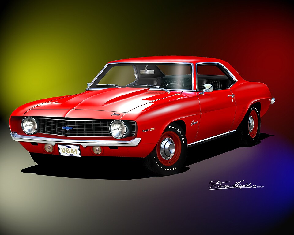 Funny Car Wash outlets 1969 Chevy Camaro Red w/ Black Stripe Auto Wedding Cake topper Sports Mr Mechanic Love Mrs Baby