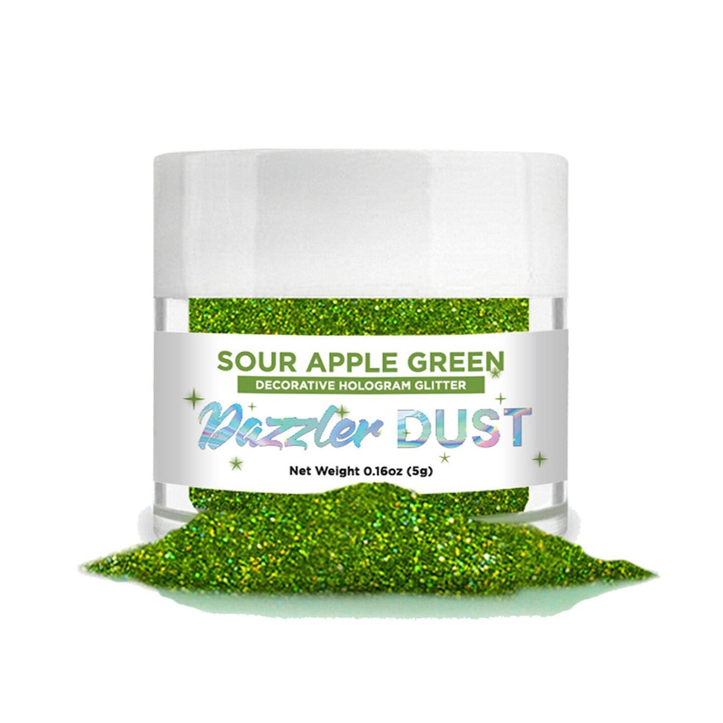 Bakell - Sour Apple Dazzler Dust (5g, 1x Jar) Non-Toxic Decorating Glitter for Arts and Crafts