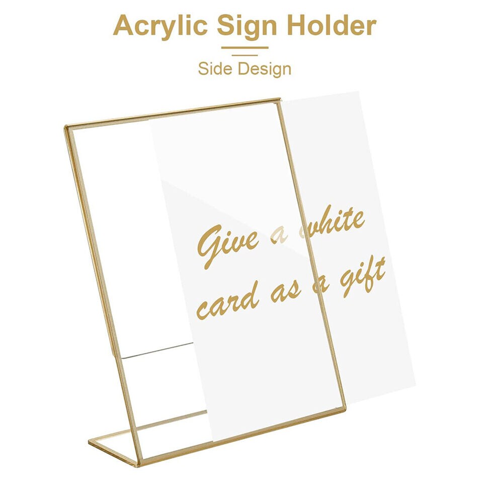 12-Piece Clear Brochure Sign Holder Display