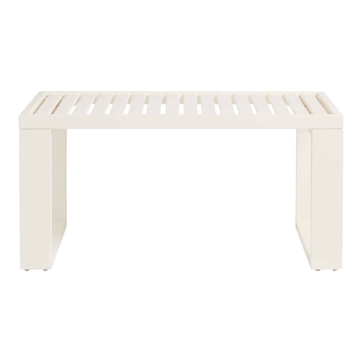 Kessler Outdoor White Acacia Wood Coffee Table