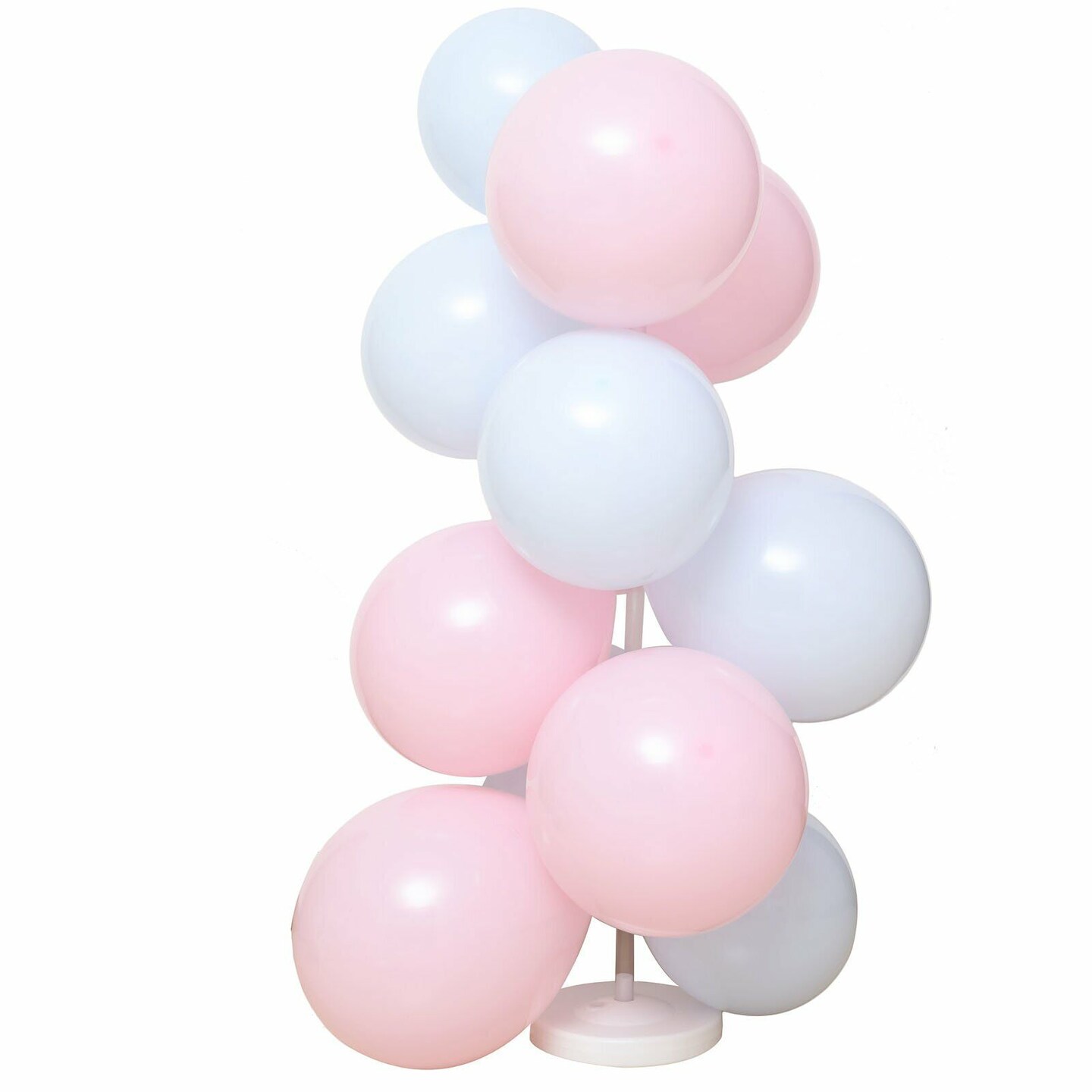 2 pcs 8 ft White Balloon Columns Stands Kit Set Wedding Party Decorations